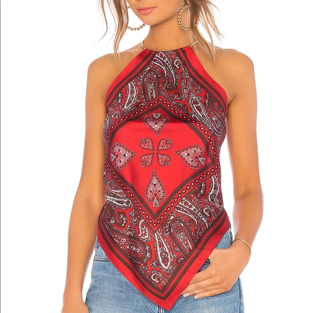 NWT DVF Diane Von Furstenberg High Neck Scarf Blouse